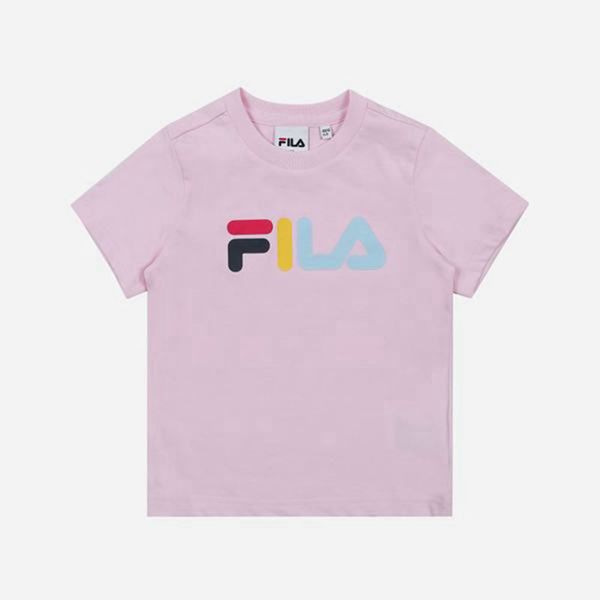 Camisetas Fila Rapaz Rosa - Fila Colorful Crew Neck S/S Portugal Lisboa,YMSF-96275